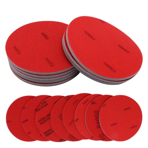 BENLIUDH 5 Inch Bowling Ball Sanding Pads, Bowling Sanding Pads Cleaner Kit 180, 400, 800-1000, 1200-1500, 2000, 3000, 4000, 5000 Grit (8pcs)