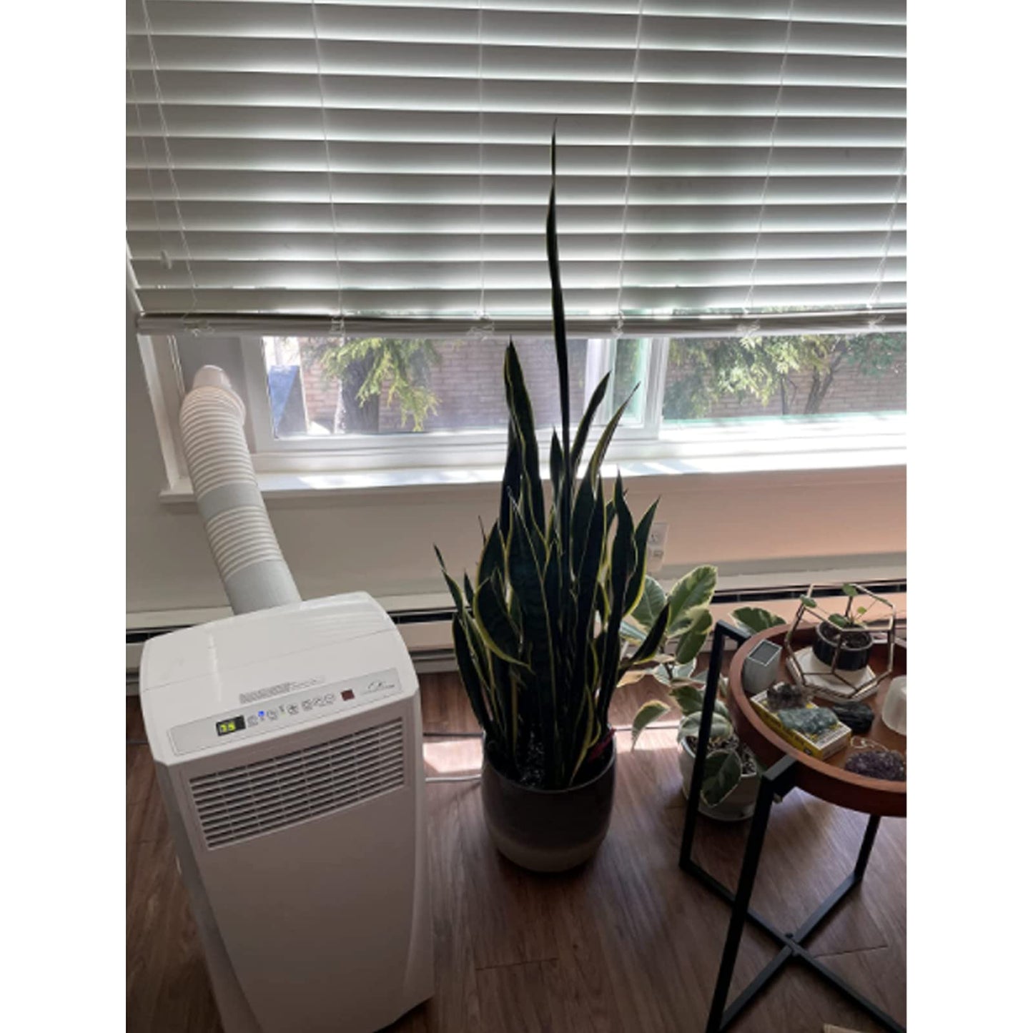 JEACENT Portable Air Conditioner Sliding Door AC Vent Kit, Universal Adjustable PVC Balcony Seal Kit Plates Up to 90 Inches, for 5.1" and 5.9" Diameter Portable AC Exhaust Hose