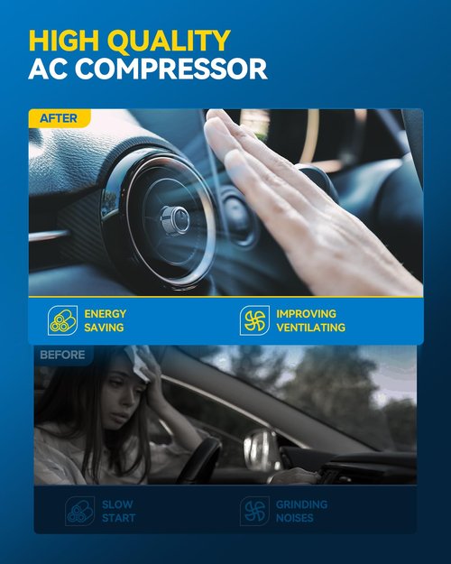 PHILTOP 78361 AC Compressor Compatible with Grand Cherokee 2005-2007 3.7L, Grand Cherokee 2005-2007 4.7L, Commander 2006-2007 3.7L, Commander 2006-2007 4.7L, Air Conditioning Compressor with Clutch