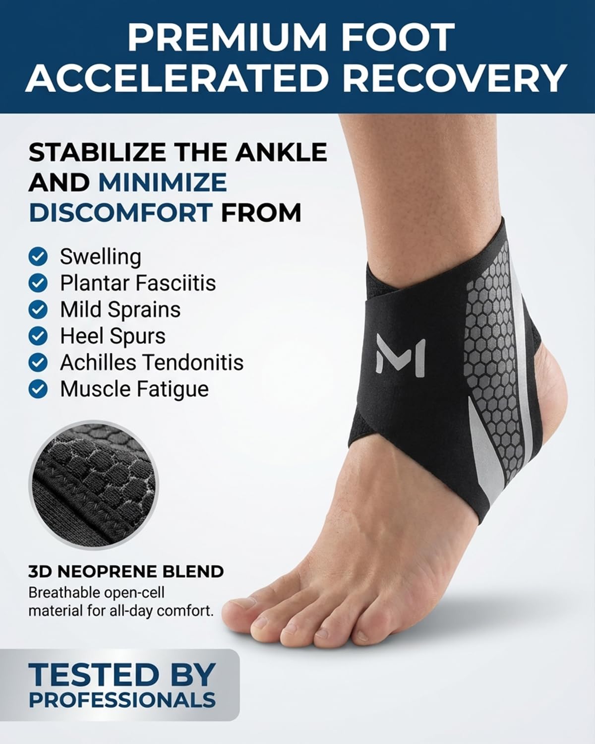 LNTVOM Ankle Brace for Sprained Ankle Support Women Men, Compression Stabilizer Lace Up Adjustable Figure 8 Wrap, Sleeve Brace for Running Volleyball Basketball Soccer Sports Motion Protection