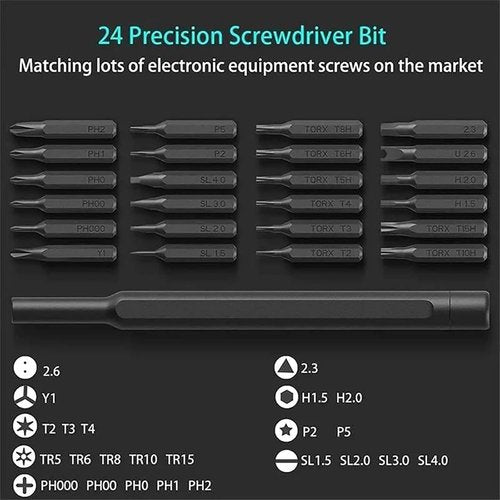 Fixion Core44 in 1 Precision Electric Screwdriver Kit, E1 Max 3.7v Mini Electric Screwdriver 50-in-1, E1 Max Mini Electric Screwdriver 50-in-1, For Home DIY Workshop Construction Work (1Set)