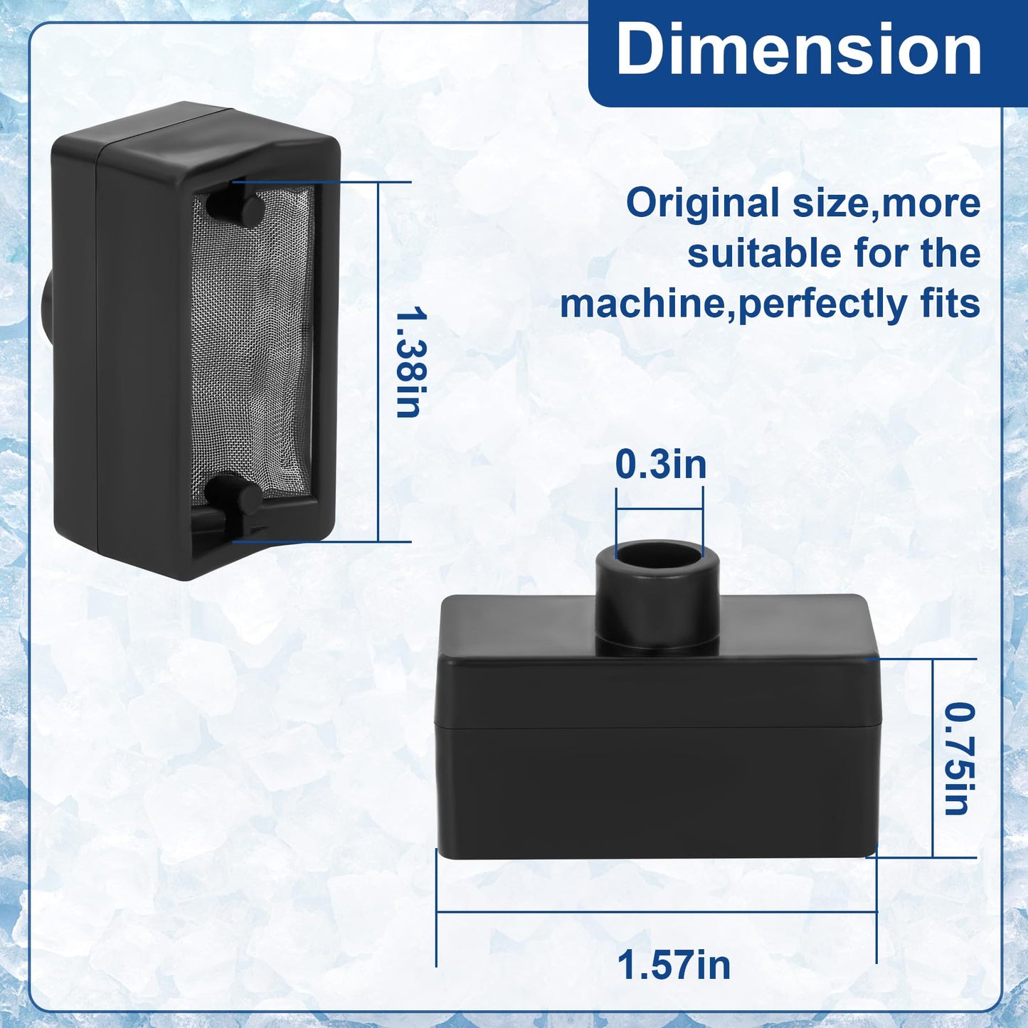 Upgraded Filter Piece Replacement Parts 1PC Fits GE Profile Opal Ice Maker 1.0 and 2.0 OPAL01GENSS,OPAL01GENKT etc