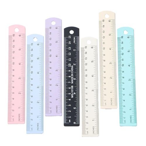 7pcs Stainless Steel Ruler, Centimeter British Metric rulers, Precision Measuring Tool rulers, Drawing rulers, Centimeter Millimeter inch Conversion Table Ruler, Used for Engineering