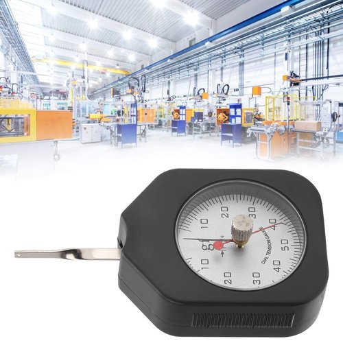Mxzzand Dial Tension Gauge Tension Meter Gauge Gram Tension Meter Double Needle Switch Measuring Dynamometer 50g for Testing