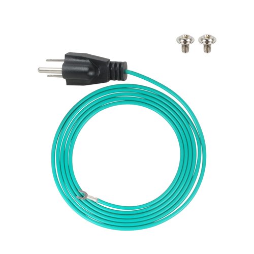 Shielded Ethernet Patch Panel Bond Ground Extension Cord for NEMA 5-15P 3 Prong Plug-6.5FT