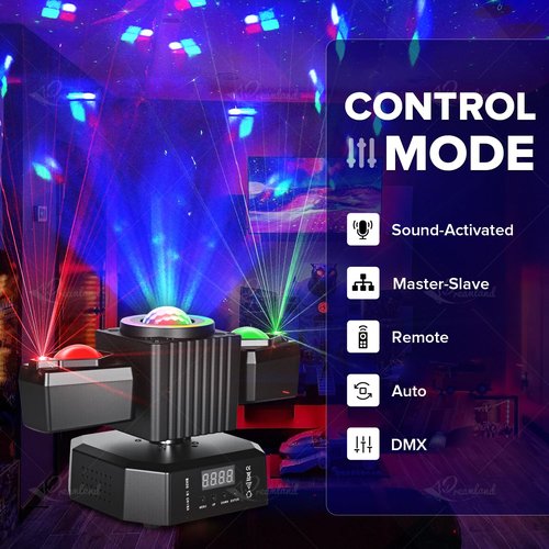 Dreamland Party Disco Light, Disco Ball Dj Light Sound Activated with Remote Control Stage Strobe for Parties KTV Christmas (Angel)