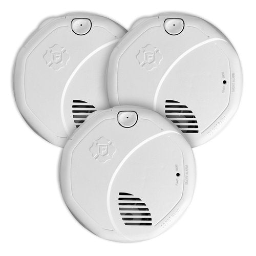 First Alert Interconnect Hardwire Dual Sensor Smoke Alarm with Battery Backup, SM300-AC, 3-Pack