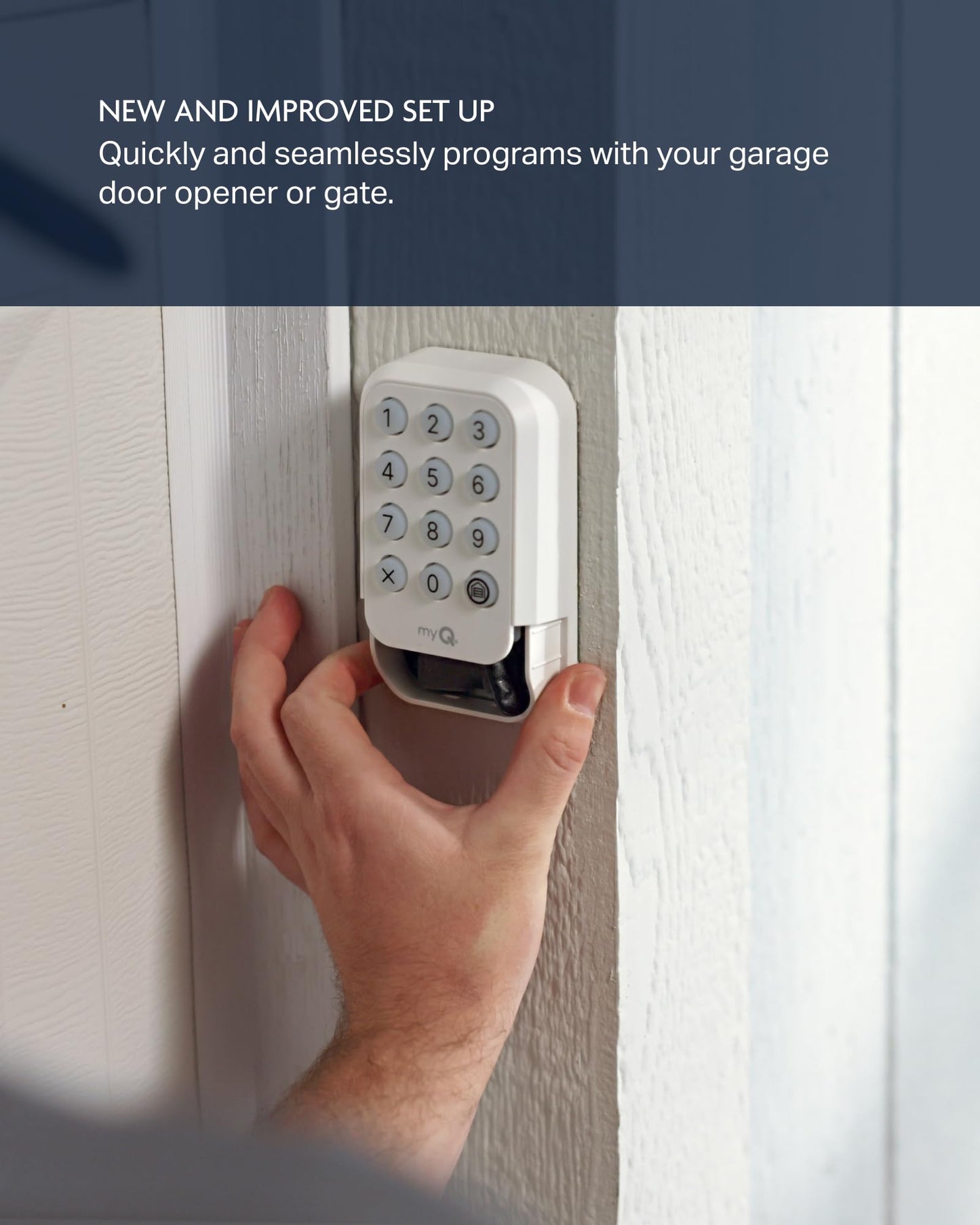 Chamberlain Genuine myQ Garage Door Opener Keypad – Wireless Exterior Keyless Entry, Secure Pin Access, Weather Resistant – Works with Chamberlain, LiftMaster & Craftsman Openers