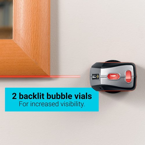 BLACK+DECKER Laser Level, Self-Leveling, 360 Degree Wall Attachment, AA Batteries Included (BDL220S)