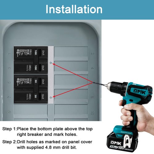 Generator Interlock Kit for Eaton Cutler Hammer 100A and 125A BR Series Panels,Interlock Kit for Eaton Cutler Hammer 100 Amp and 125 Amp for BR Series Panels with Adjacent Main and Branch Breakers
