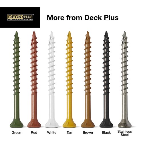 Deck Plus Screws, 3" Epoxy Coated Exterior Wood Screw #10 x 3" Torx/Star Drive Included Coarse Thread, Decking Screws, Outdoor Rust Resistant, Brown 310 PCS