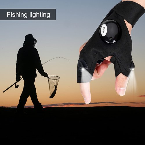 KUCHEY LED Flashlight Gloves Stocking Stuffers for Men Adults Gifts for Men Dad Birthday Gadgets Gifts Valentines Christmas for Him Boyfriend Husband Fishing Camping Repairing Tools