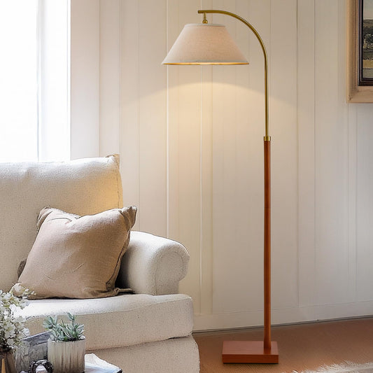 G-SAFAVA 63" Gold Floor Lamp for Living Rooms Tall Arc Standing Lamps for Bedrooms Tall Lamps with Foot Switch for Bedroom