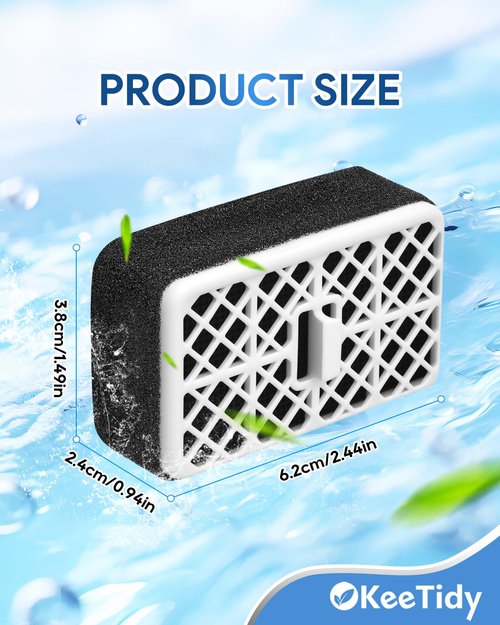 KeeTidy THU6474-01/THU6474#01 THU6072 Deodorizer Filter Compatible with TOTO S500e, S550e, K300, THU9476 Deodorizing Catalyst Cartridge Toilet Air Filter, 2 Pack
