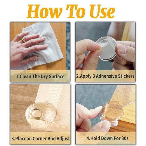 Silicone Table Corner Protectors for Furniture,Clear Table Cover Protector,Corner Covers(10PCS)