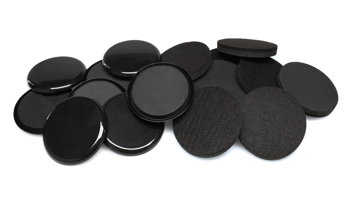 Slipstick GorillaSliders Premium Furniture Sliders for All Floor Surfaces (16 Piece Moving Kit) Reusable 3.5” Round Furniture Movers for Sliding Furniture on Hardwood & Carpet, Black, CB13-1-16