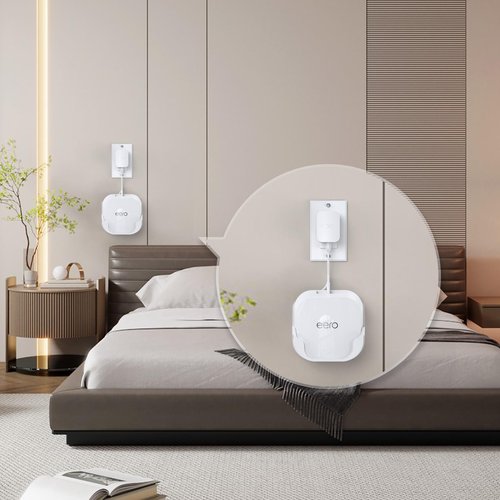 XLTTYWL eero 7 Wall Mount Kit, erro 7 Mount Bracket Optimize Space&Cable Management Accessories eero WiFi 7 Compatible with eeros 7 Extender Dual-Band Mesh Wi-Fi 7 Router (White, 1 Pack)