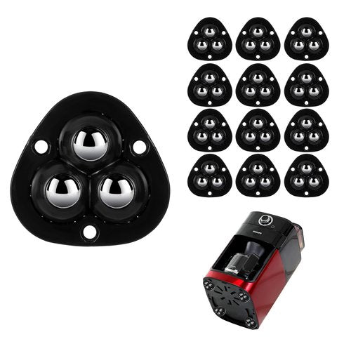 12 PCS Small Appliance Casters Wheels Sticky Swivel Pulleys Mini Self Adhesive Universal Wheel Appliance Rollers/Sliders Storage Box Furniture Bins Bottom Trash Can Kitchen Appliances Caster (Black)