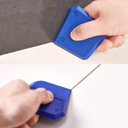8-Piece Caulk Kit - Sealant Silicone Finishing Tools for Grout & Sealing (Blue)