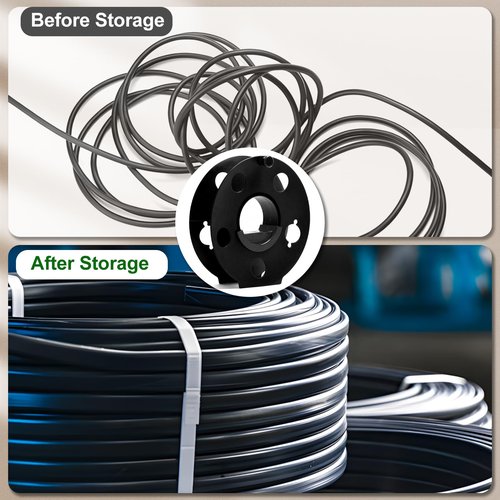 GarfatolRv Cord Storage Reel Easy to Use with Center Rotating Handle 100 Feet (Black)