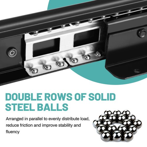 YJINGRUI Undermount Heavy Duty Drawer Slides, 24 Inch Bottom Mounted Full Extension Hidden Drawer Slides, 260lb Ball Bearing Metal Rails Track for Stairs, Wine Cabinets, Closets and Wardrobe