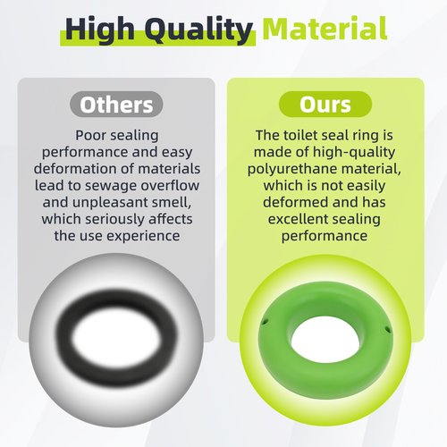 Waxless Toilet Gasket, Flexible Foam Ring Toilet Seal Kit Bathroom Toilet Accessories