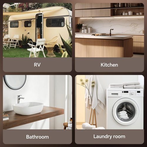Ranein 2.5 Gallon Electric Mini Tank Water Heater, 120V 1440W Point of Use Small Instant Updated Model Hot Water Heater, Under Sink, Floor Mounted, for Under Sink, RV, and Compact Spaces