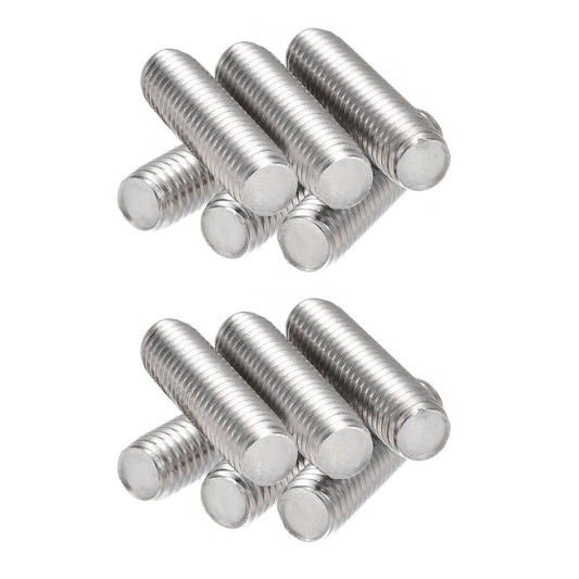 HiPicco 1/4"-20 Fully All Threaded Rod & Studs, 30mm/1.18" Length, 304 Stainless Steel Right Hand Thread Screw for Furniture Mounting Assembly Fastening 12 Pack