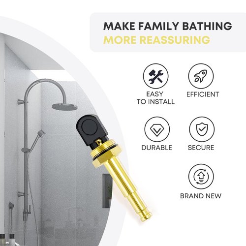 Tesidol RP5649PB Faucet Push Button Diverter Assembly,Polished Brass,Compatible with 1H Tub & Shower