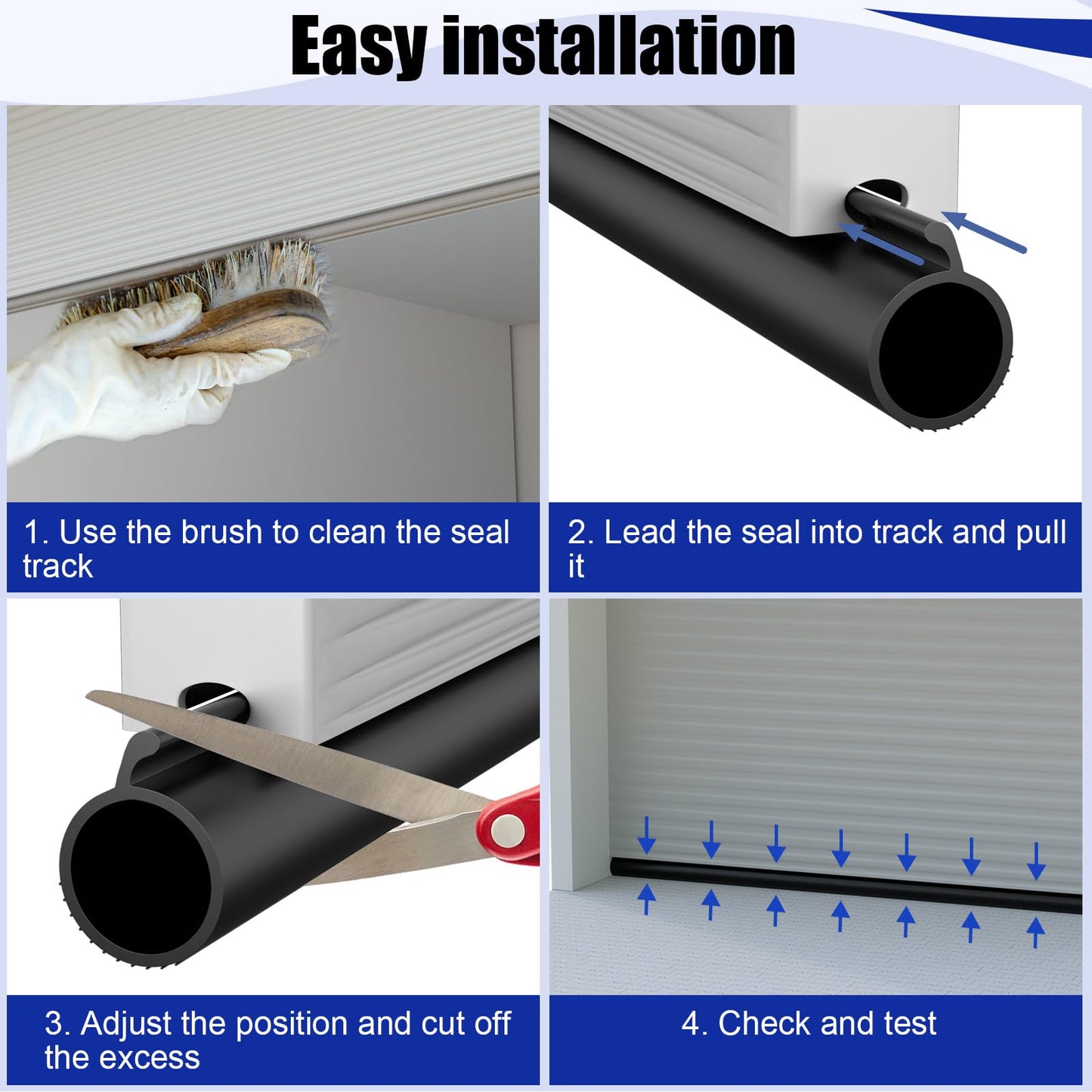 Symyda Garage Door Seal P Bulb – 16.8Ft Flexible Weatherproof TPE Seal for Drafts, Noise Reduction and Saves Energy, Easy DIY Installation, Temperature Resistant, Fits Single Channel Garage Door