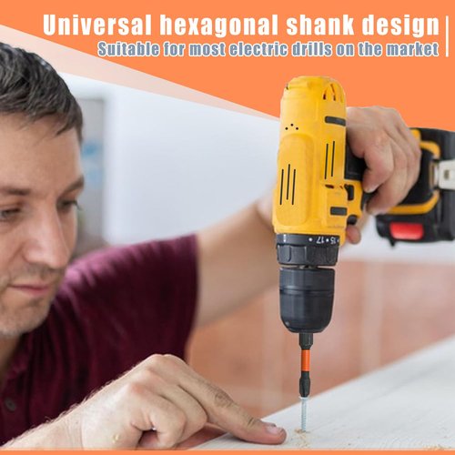 Strong Magnetic Durability Screwdriver Drill Bit Set, 2025 Anti-Slip Anti-Shock Screwdriver Sets for Home DIY & professionals, Electric Precision Screwdriver Set (Orange, Magnetic Red Coil, 6)