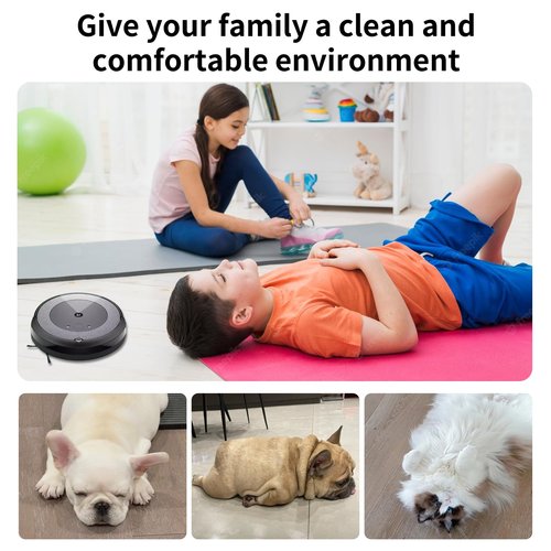 8 Pcs Replacement Mop Pads Compatible with iRobot Roomba Combo i5/i5+/j5/j5+ Robot Vacuum and Mop, Washable Reusable Microfiber Cleaning Cloths for Hard Floors