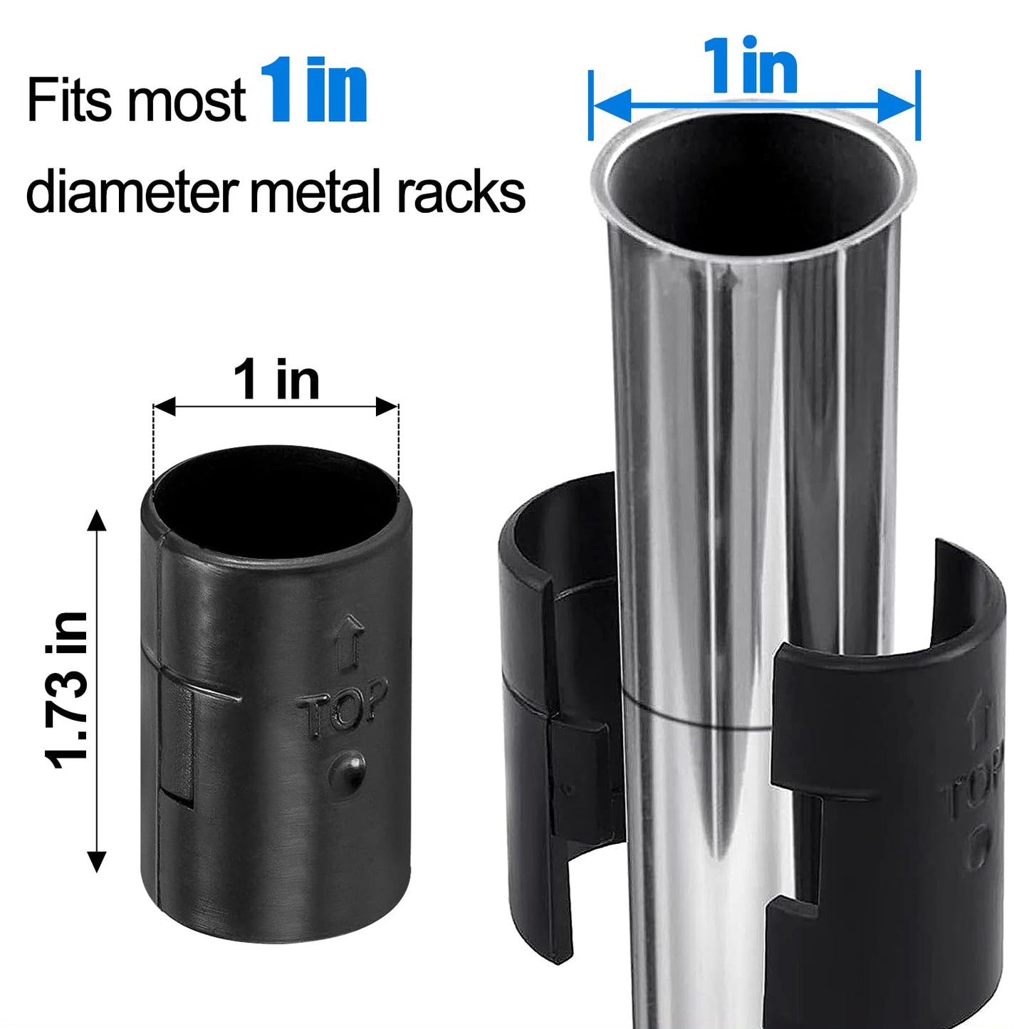72 Pcs Wire Shelf Clips for 1" Post - 36 Pairs of Wire Rack Lock Clip Replacements for Metal Shelving Sleeves System, Plastic Parts for Stability and Layer Spacing Adjustment