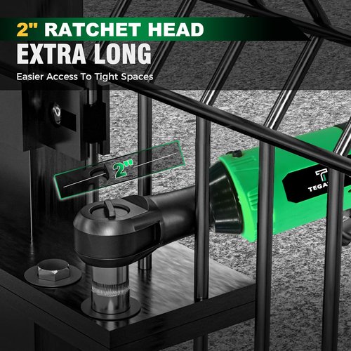 Tegatok Cordless Electric Ratchet Wrench Set, 40FT-LBS (45N.m) 3/8" Electric Ratchet, 12V Cordless Ratchet Wrench, 2 x 2.0Ah Batteries Impact for Car Home