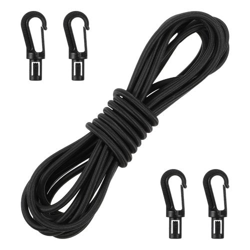 1/4" x 10' Elastic Bungee Shock Cord Kayak Stretch String Rope with Bungee Shock Cord Hook Shocks Cords Rope Bungees Straps for Kayak Boat Camping AccessoriesExercise Fitness and Outdoor Enthusiasts