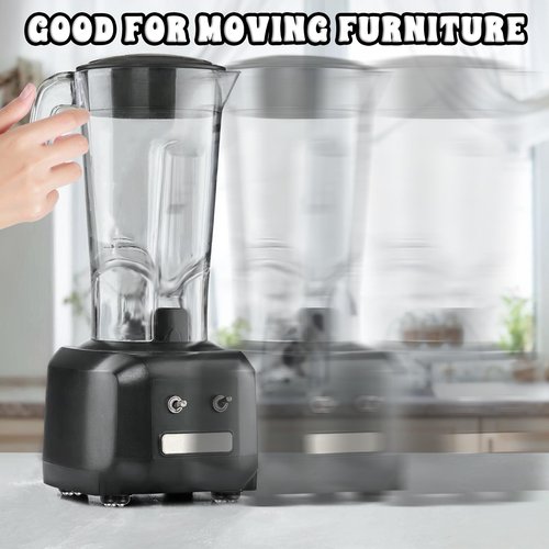 8 Pcs Self Adhesive Caster Wheels, Small Appliance Casters Wheels for Kitchen Appliances Universal Appliance Slider Mini Appliances Ball Transfer Roller for Coffee Maker Countertop Storage Box (Black)