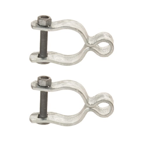 Dailydanny 2 Pack Chain Link Fence Frame Gate Post Female Hinge with Bolts and Nuts (1-7/8 Inch)