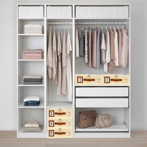 LGHWKETH 4Pcs Nonwoven Bed Sheet Storage Built in PP Board Easy to Categorize Bedding Sheet Organizer with Zipper Foldable for Home