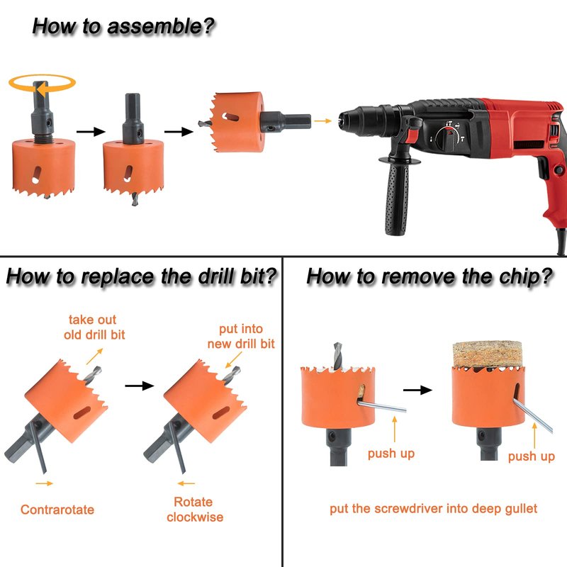VIKITON 4-1/4 inch Hole Saw with Arbor for Metal Wood and Plastic, 4.25 inch Hole Cutter for Different Project with Smooth and Flat Drilling Edge, Fast Chip Removal