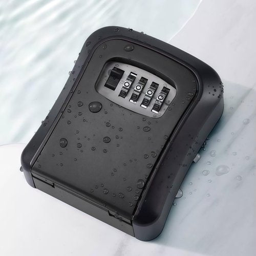 Waterproof Wall-Mounted Key Lock Box with Resettable Combination for Home, Real Estate, and Outdoor Use