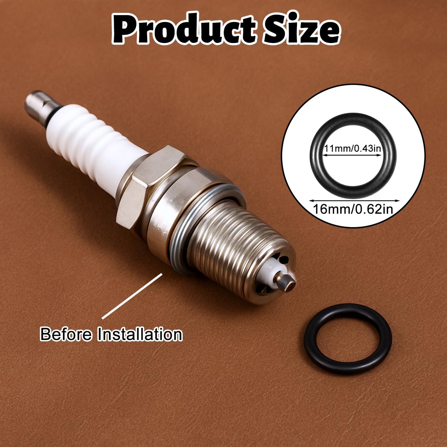 100 Pack Nitrile Rubber Gasket O-Ring Replacement, Pressure Washer O-Rings, OD 16mm ID 11mm 2.5mm Width Sealing Fittings, Garden Hose O Ring