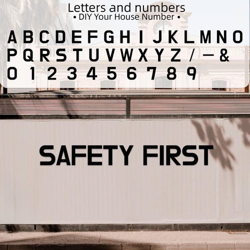 Dxiaojj 3 Inch Black Metal House Numbers and Letters A-Z & 0-9, Waterproof Rustproof Modern Address Numbers for Mailbox, Door, and Outdoor Home Office(1)