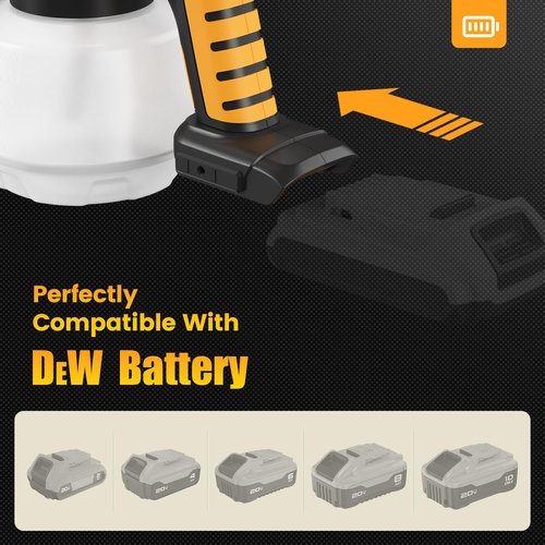 Cordless Paint Sprayer for Dewalt 20V MAX Battery, Electric Paint Sprayer with 1200ML,Easy to Clean,Adjustable Spray Modesfor Home Renovation and Car Painting(Battery Not Included)