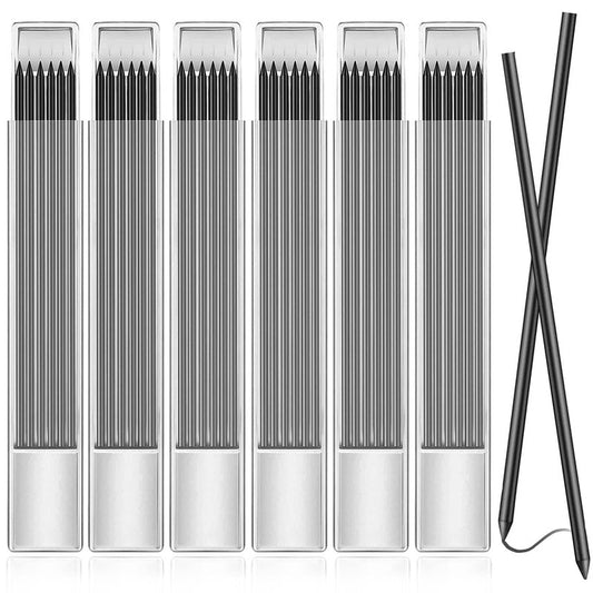 36 Pcs 2.8mm Pencil Lead Refills for Carpenter Pencil Solid Deep Hole Mechanical Construction Pencils Replacements Study Leads for Architect Woodworking Marking Scribe Tools, Black