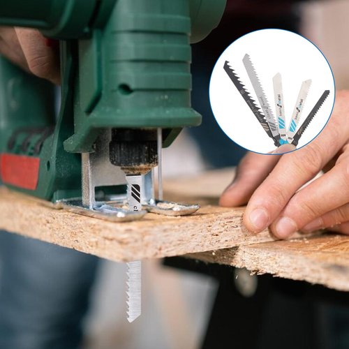 20 Pack Jig Saw Blades for Wood Jigsaw Blade Set Multi-Purpose T Shank Jigsaw Blades Replacement for Cutting Wood Plastic Metal