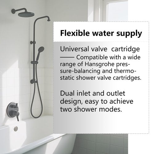 Upgraded 01850181 Rough-In Valve Universal Valve Core With Service Stops, ¾" Compatible With 04230000 04233000 15763001 Shower Parts