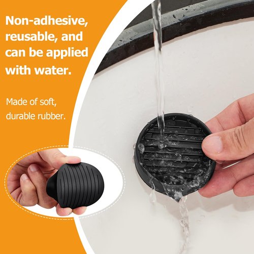 Non Slip Rubber Furniture Pads 2 inch 4PCS, Couch Bed Stoppers to Prevent Sliding, Furniture Coasters, Non Skid Furniture Grippers for Hardwood Floors Black Round