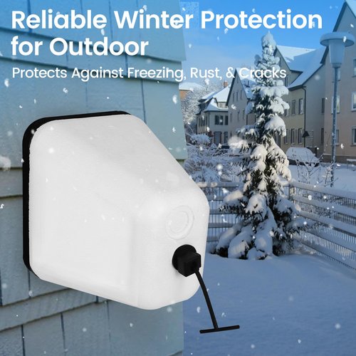 Seatern Outdoor Foam Faucet Covers for Winter, Large Size 6.7" L x 5.2" W x 7" H Freeze Protection Foam Spigot Protector (3 Pack) for Outside Water Spigot Insulation