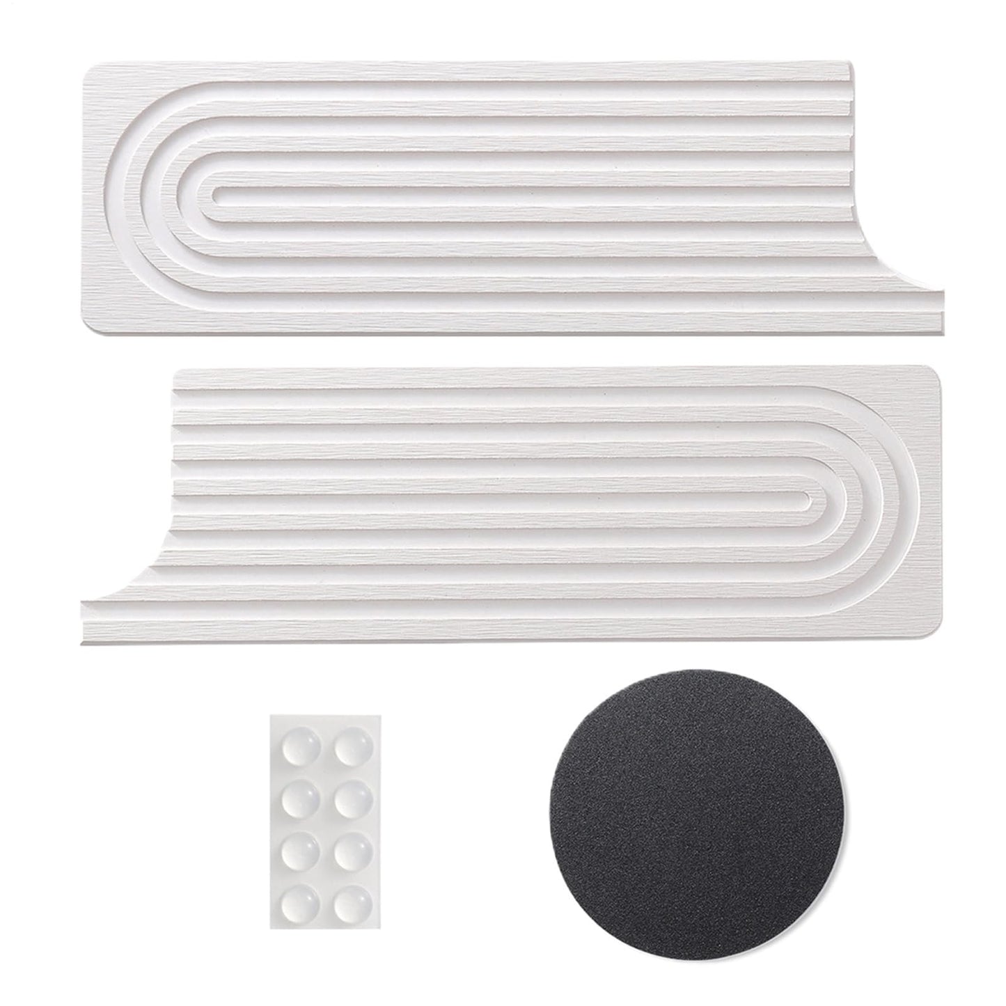 Sink Drip Mat - 12 Inch Diatomite Absorbent Faucet Protector for Free Surfaces, Quick Drying Stone Tray with Splash Guard Function, Kitchen and Bathroom Counter Tray for Soap Water Accessories