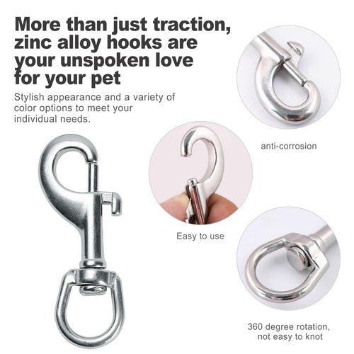 CeroDimo 2 Pcs Swivel Eye Snap Hook, 3.5 Inch Single Ended Swivel, Scuba Bolt Snap, Leash Clips for Dog, Key, Pet Feed Buckets, Flag Pole Rope, Camera Strap and More